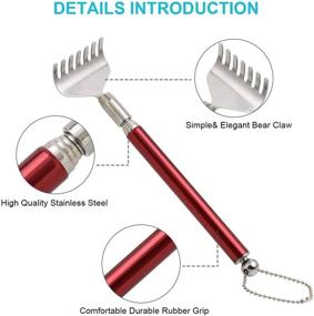 img 2 attached to 🖐️ Lightweight Stainless Steel Back Scratcher for Women and Men - Intimately Nurturing Your Skin