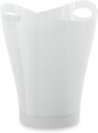 metallic white umbra 082857-661 🗑️ garbino small trash can - polypropylene construction logo