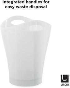 img 1 attached to Metallic White Umbra 082857-661 🗑️ Garbino Small Trash Can - Polypropylene Construction