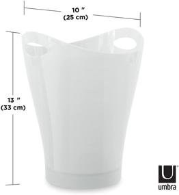 img 3 attached to Metallic White Umbra 082857-661 🗑️ Garbino Small Trash Can - Polypropylene Construction