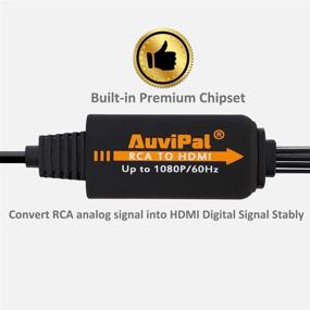 img 2 attached to AuviPal RCA to HDMI Converter: All-in-One Adapter 🔌 for VHS, DVD players, and Game Consoles on Modern TVs