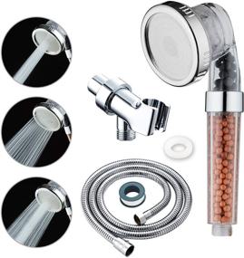 img 4 attached to 🚿 KAIREY Shower Head: Ultimate 3-Function High Pressure Water Saving Handheld Showerhead with Filter and Anion Energy Ball for Purified Water - Complete with Hose and Bracket