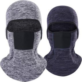 img 4 attached to 🏍️ THINDUST Winter Balaclava - Thermal Windproof Fleece Full Face Motorcycle Mask | Skull Ski Head Hood for Men and Women