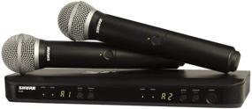 img 1 attached to 🎤 Беспроводная система микрофонов Shure BLX288/PG58: двухканальный приемник с двумя ручными передатчиками и капсюлами микрофона PG58 для улучшенных вокальных приложений