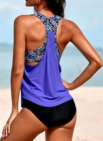 img 3 attached to Actloe Blouson Patchwork Triangle Swimsuit Sports & Fitness and Water Sports