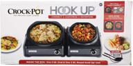 🍲 crockpot 5 quart oval plus 2 quart round hookup sccpmdpk25-ch black: convenient and versatile slow cooker combo логотип