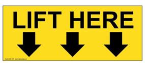 img 1 attached to 🚧 ComplianceSigns Lifting English Yellow 4 Pack: Ensuring Compliance & Safety in Every Lift