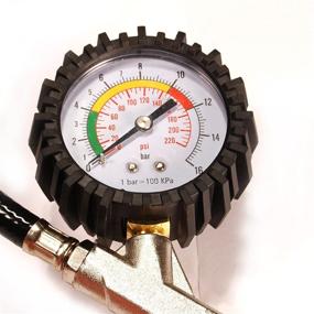 img 2 attached to Primefit C1005 Primeflex Aluminum Tire Inflator 🔧 - Large Gauge &amp; Clip-On Chuck with Pistol Grip