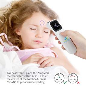 img 2 attached to 🌡️ Amplim Hospital Medical Grade Forehead Thermometer - Non Contact, FDA Approved for Adults, Kids, Toddlers, Infants and Babies - 2001W2, White