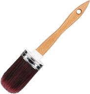 🎨 chopand chalk and wax paint brush: oval purple furniture diy painting and waxing round brushes with natural bristles - ideal for home décor and wood projects logo