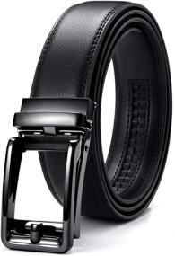 img 4 attached to Click Ratchet Dress Sliding Buckle Men's Accessories in Belts