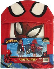 img 1 attached to Полотенце с капюшоном Джей Франко для детей "Мстители - Человек-паук": идеальный комфорт и стиль для вашего маленького супергероя!