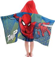 🦸 jay franco kids hooded towel avengers - spiderman: ultimate comfort and style for your little superhero! logo