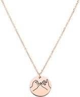 🤞 pinky swear best friend hand gestures necklace: perfect bff gift for sisters, besties, and best friends logo