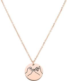 img 3 attached to 🤞 Pinky Swear Best Friend Hand Gestures Necklace: Perfect BFF Gift for Sisters, Besties, and Best Friends