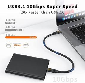 img 2 attached to CableCreation 1FT USB C to USB C Кабель - Быстрая зарядка и передача данных высокой скорости - Поддержка видео 4K - Совместим с Oculus Quest, MacBook, Samsung T3 SSD - Черный 0.3м