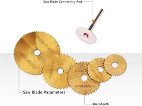 img 2 attached to 🔪 HSS Saw Blade, PROMMON 5-Piece Ti-Coated Rotary Tool Saw Blades Set & 5-Piece Stainless Steel Wood Cutting Wheel Discs Set & 2-Piece 3mm Twist Drill Bit Set for Rotary Tools (Pack of 12-Pieces)