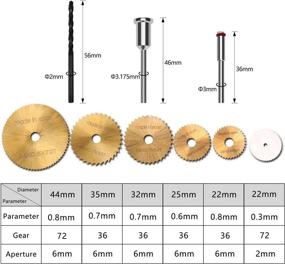 img 3 attached to 🔪 HSS Saw Blade, PROMMON 5-Piece Ti-Coated Rotary Tool Saw Blades Set & 5-Piece Stainless Steel Wood Cutting Wheel Discs Set & 2-Piece 3mm Twist Drill Bit Set for Rotary Tools (Pack of 12-Pieces)