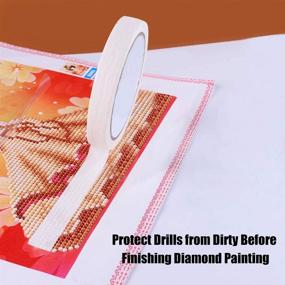img 3 attached to 🔒 2 Pack Diamond Painting Tools Anti-Dirty Tape, Adhesive Sticker Accessory Specifically Designed for Adults' 5D DIY Painting with Diamonds Kits