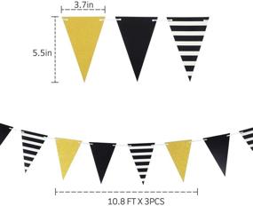 img 3 attached to Triangle Bunting Decoration Birthday Graduation
