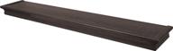 📚 high & mighty 515618 decorative 36" floating shelf: stylish, tool-free installation, 25lbs capacity, espresso finish logo