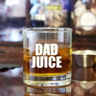 🎁 funny dad gifts - dad juice whiskey glass 11oz: perfect fathers day gift idea from daughter, son, wife - ideal for whiskey, rocks, bourbon, and cool dads who have everything! logo