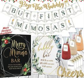 img 4 attached to 🥂 Prestige Mimosa Bar Kit & Brunch Decorations: Ultimate Christmas Party Supplies with Bubbly Bar Sign, Banner Set, and More!