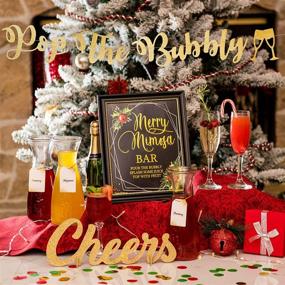 img 3 attached to 🥂 Prestige Mimosa Bar Kit & Brunch Decorations: Ultimate Christmas Party Supplies with Bubbly Bar Sign, Banner Set, and More!