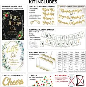 img 1 attached to 🥂 Prestige Mimosa Bar Kit & Brunch Decorations: Ultimate Christmas Party Supplies with Bubbly Bar Sign, Banner Set, and More!
