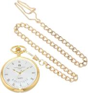 🕰️ gold plated quartz pocket men's watches by charles hubert paris logo