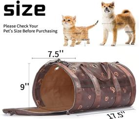 img 3 attached to 🐶 Premium PU ThanksPaw Dog and Cat Carrier Bag: Travel in Style with a Foldable, Waterproof, and Soft-Sided Pet Purse