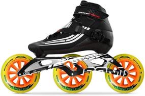 img 3 attached to Bont Inline Skates | Speed Skating Racing | Semi Race Skate Boot + CXXV Black Frame + Street Fight 125mm Wheels + ABEC5 Bearings | Vegan | Youth, Boys, Girls, Men, Women