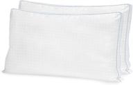 restonic 64265 bed pillow white logo