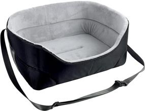 img 4 attached to 🐶 NIBESSER Dog Car Seat: Comfortable & Non-Slip Pet Booster Seat for Small Dogs or Cats - Travel Safety & Washable Bed for Car - Removable Cushion Included