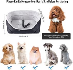 img 2 attached to 🐶 NIBESSER Dog Car Seat: Comfortable & Non-Slip Pet Booster Seat for Small Dogs or Cats - Travel Safety & Washable Bed for Car - Removable Cushion Included