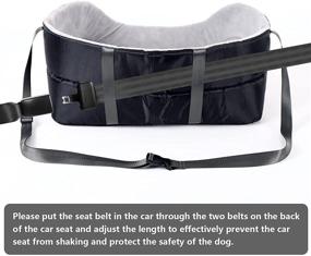 img 1 attached to 🐶 NIBESSER Dog Car Seat: Comfortable & Non-Slip Pet Booster Seat for Small Dogs or Cats - Travel Safety & Washable Bed for Car - Removable Cushion Included