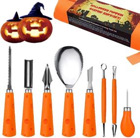 img 4 attached to 🎃 CRMPro 8-Piece Pumpkin Carving Kit: Premium Stainless Steel Tools with Carry Case for Effortless Halloween Jack-O-Lanterns Sculpting - Perfect for Kids and Adults