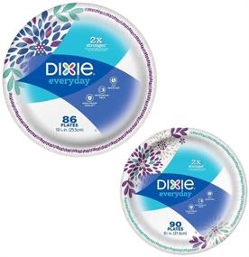 img 1 attached to 🍽️ Dixie Everyday Paper Plate Bundle, Large 10 1/16-inch Plates (86 count) and Small 8 1/2-inch Plates (90 count)