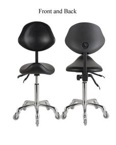 img 1 attached to Versatile FRNIAMC Adjustable Saddle Stool Chairs: Back Support & Ergonomic Rolling Seat for Medical Clinic, Hospital, Lab, Pharmacy, Salon, Studio, Office, and Home