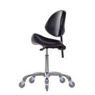 versatile frniamc adjustable saddle stool chairs: back support & ergonomic rolling seat for medical clinic, hospital, lab, pharmacy, salon, studio, office, and home logo