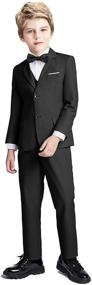 img 1 attached to 👔 Fersumm 5-Piece Complete Formal Boy Wedding Suit Set