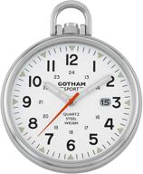 ⌚ gotham stainless quartz analog watch gwc14109s logo