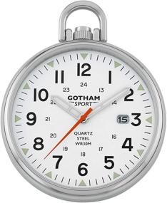 img 4 attached to ⌚ Gotham Stainless Quartz Analog Watch GWC14109S