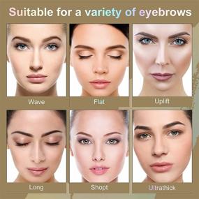 img 2 attached to Light Brown Eyebrow Stamp Stencil Kit with Hairline Eyebrow Stamp - Long Lasting & Waterproof Brow Makeup for Women and Girls