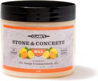 🍋 clark's soapstone slate and concrete wax: enriched with lemon & orange oils, natural beeswax and carnauba wax - 6oz. stone countertop wax logo