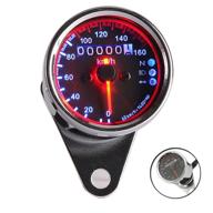 innoglow universal backlit motorcycle tachometer & speedometer: dual odometer speed gauge with led backlight, neutral headlight, and turn signal indicator (kmh) logo