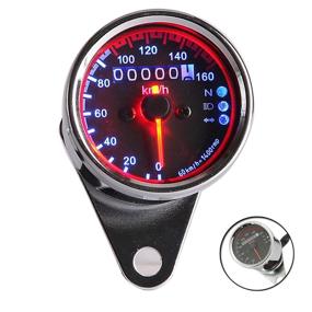 img 4 attached to INNOGLOW Universal Backlit Motorcycle Tachometer & Speedometer: Dual Odometer Speed Gauge with LED Backlight, Neutral Headlight, and Turn Signal Indicator (KMH)