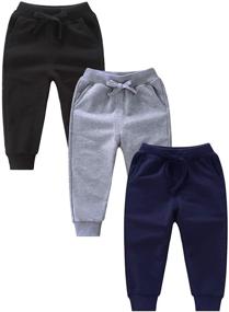 img 1 attached to 🩳 THLS Toddler Sweatpants | Cotton with Pockets | Girls' Clothing
