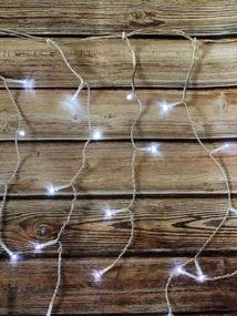 img 1 attached to Joiedomi 100 LED 5.67ft Christmas Icicle Lights - Perfect for Indoor and Outdoor Decorations, Events, and Tree Lighting (Cool White)