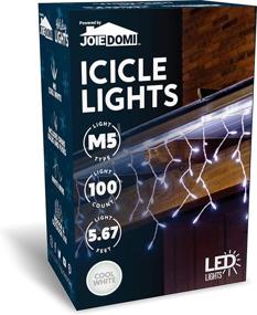 img 4 attached to Joiedomi 100 LED 5.67ft Christmas Icicle Lights - Perfect for Indoor and Outdoor Decorations, Events, and Tree Lighting (Cool White)